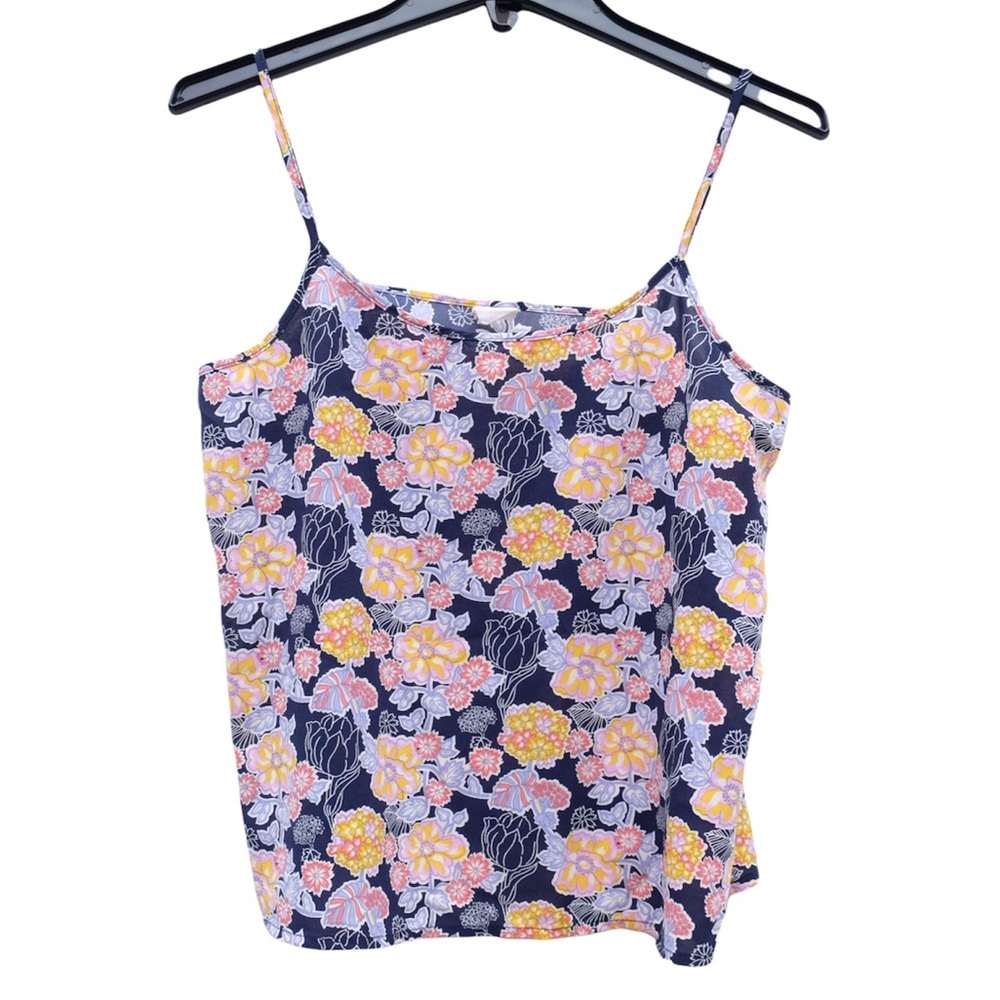 Wild Pearl Floral Cami Thin Straps Lightweight Casual Tank Top Blouse EUC S